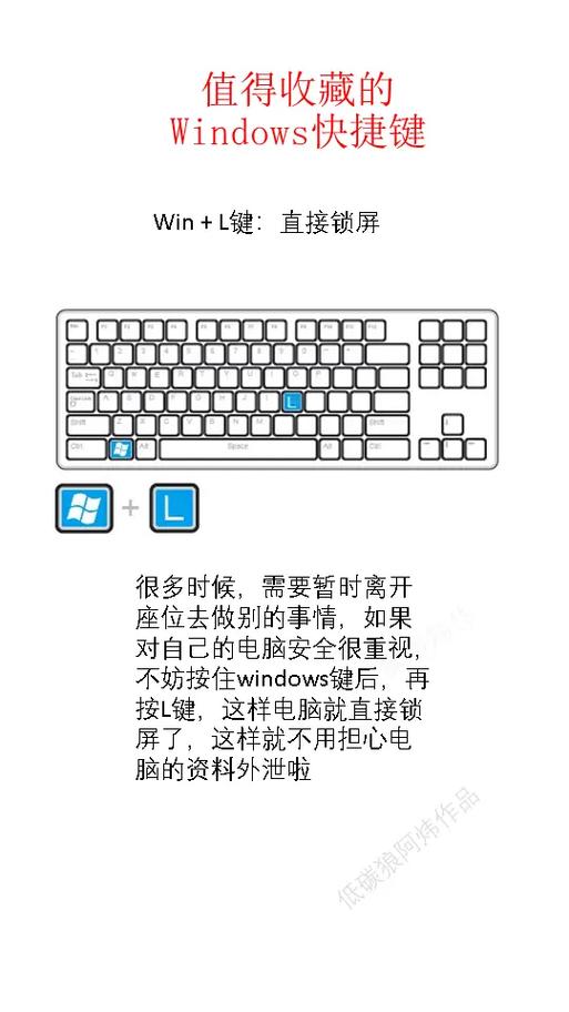 电脑锁屏是按哪两个键
