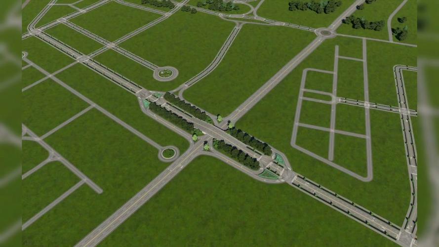 城市天际线双层道路