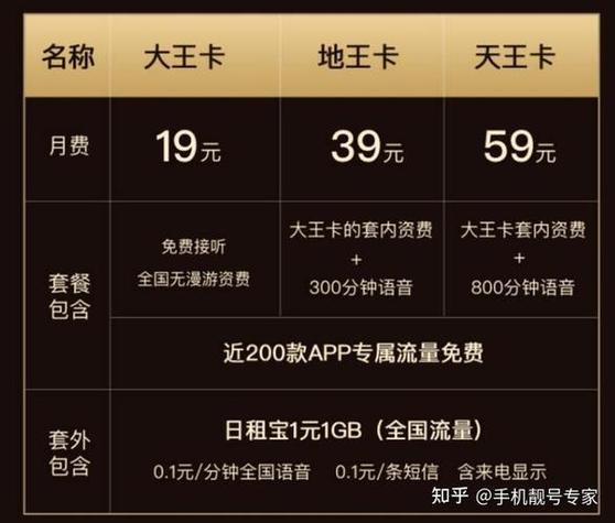 移动大王卡19元套餐介绍