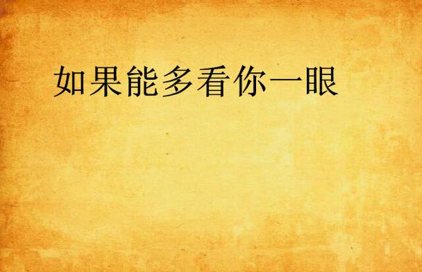 如果再多看一眼歌词