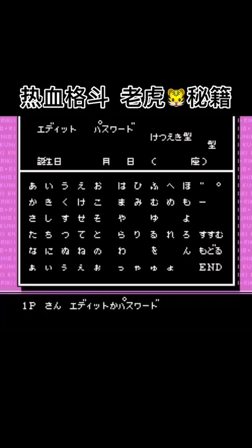 热血格斗1993中文版选人密码