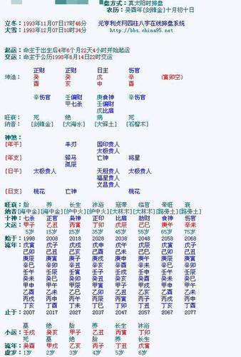 八字元亨利贞网在线排盘