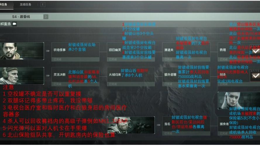 暗区突围任务奖励表