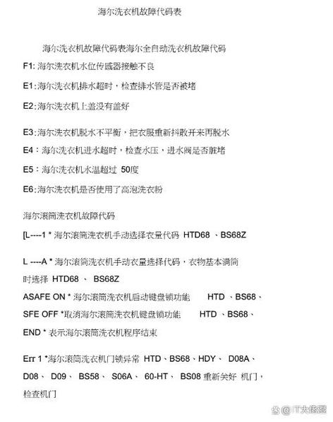 海尔洗衣机不脱水故障处理方法