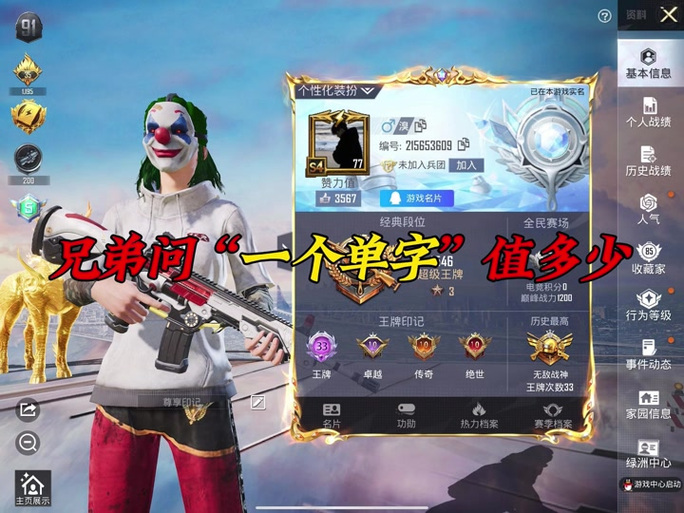 和平精英id单字生成器无限能量版游戏截图