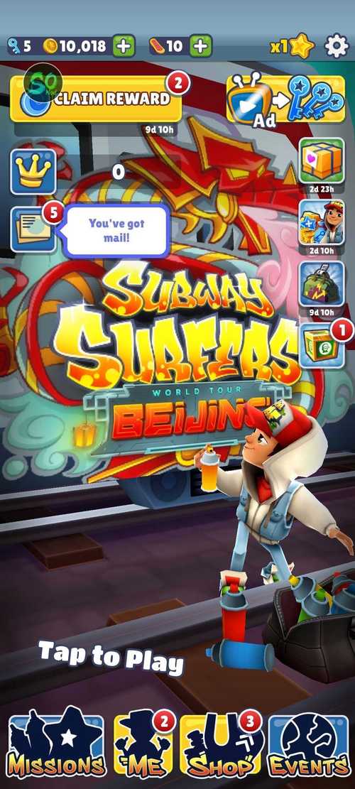 subwaysurf幽冥小镇官方游戏截图