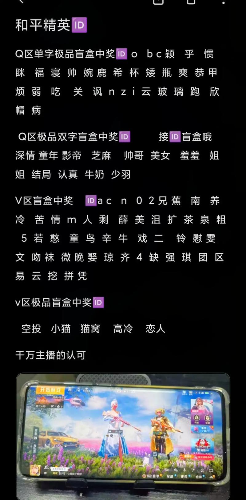 和平精英单字id生成器2023特征免费版完结版游戏截图